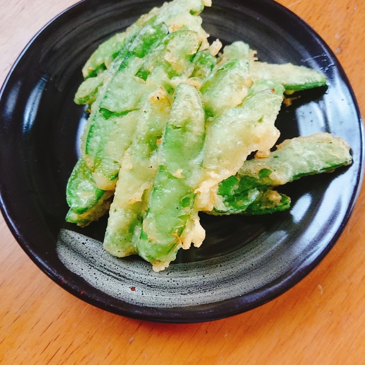 冷凍野菜☆絹さやえんどうの天ぷら